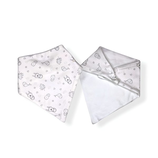 Animal doodles baby bib