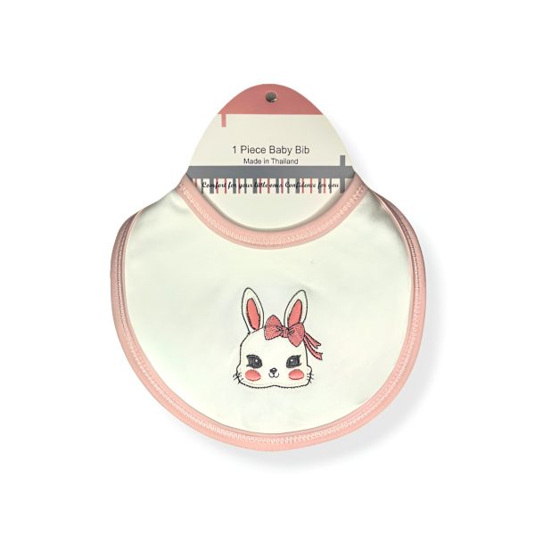 Bunny bow Baby bib